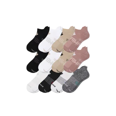 Bombas All Sport Ankle Sock 12-pack In Dusty Mauve Mix