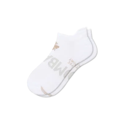 Bombas All Sport Ankle Socks In White Fawn
