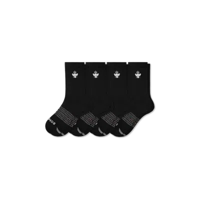 Bombas All Sport Calf Sock 4-pack In Black