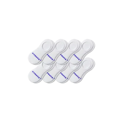 Bombas All Sport Cushioned No Show Sock 8-pack In White