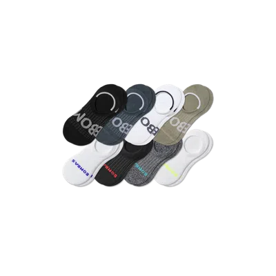 Bombas All Sport Cushioned No Show Sock 8-pack In Black