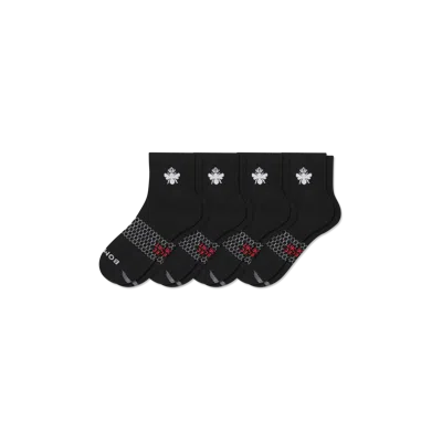 Bombas All Sport Quarter Sock 4-pack In Black