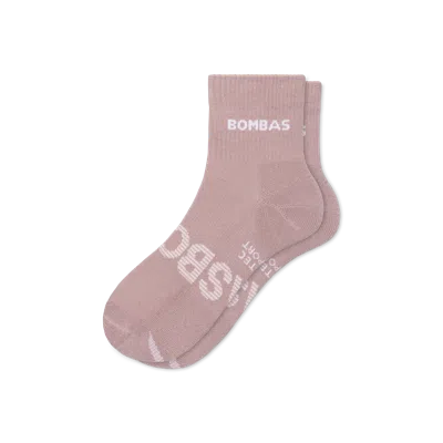 Bombas All Sport Quarter Socks In Dusty Mauve