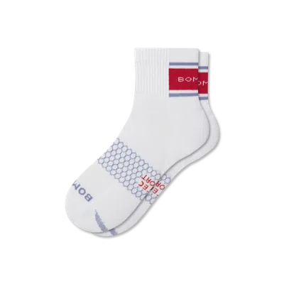 Bombas All Sport Quarter Socks In Red