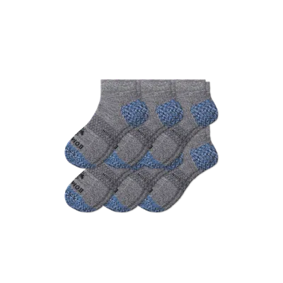 Bombas Ankle Compression Socks 6-pack In Charcoal