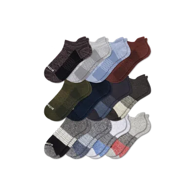 Bombas Ankle Sock 12-pack In Meteor Tri-blocks Mix