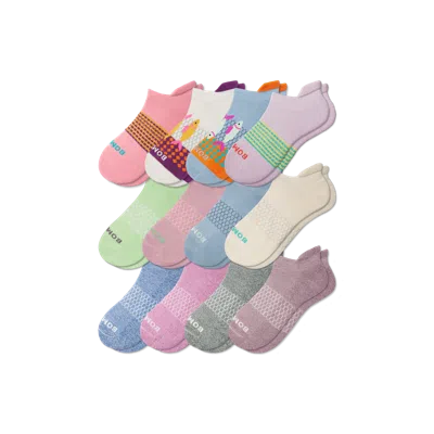 Bombas Ankle Sock 12-pack In Pink Lotus Marls Mix