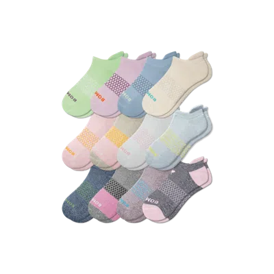 Bombas Ankle Sock 12-pack In Spearmint Solids Mixed