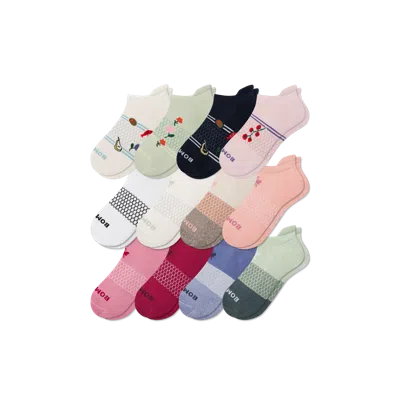 Bombas Ankle Sock 12-pack In Animal Print
