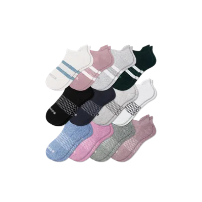 Bombas Ankle Sock 12-pack In Forest Mauve Mix
