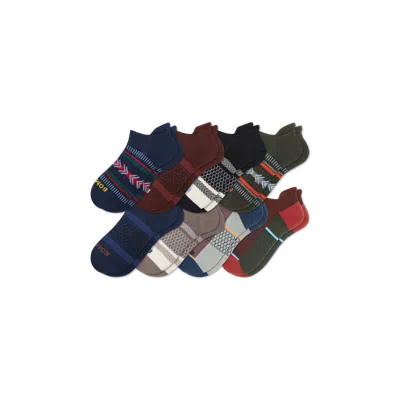Bombas Ankle Sock 8-pack In Fair Isle Stripes Mix