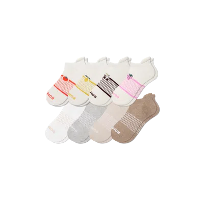 Bombas Ankle Sock 8-pack In Cherry Neutrals Mix