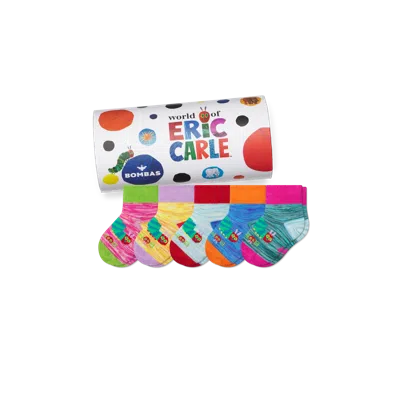 Bombas Baby Eric Carle Lightweight Calf Sock 5-pack Gift Box