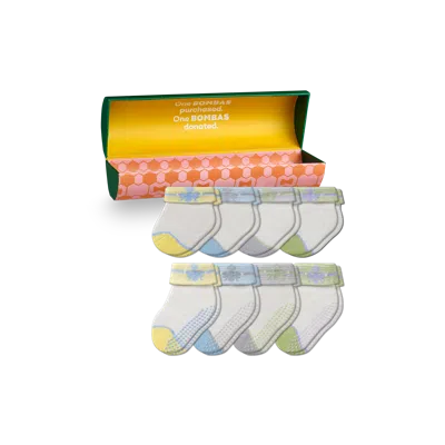 Bombas Baby's First Year Sock 8-pack Gift Box In Blue Green Mix