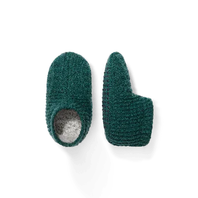 Bombas Baby Waffle Gripper Slipper In Forest Green