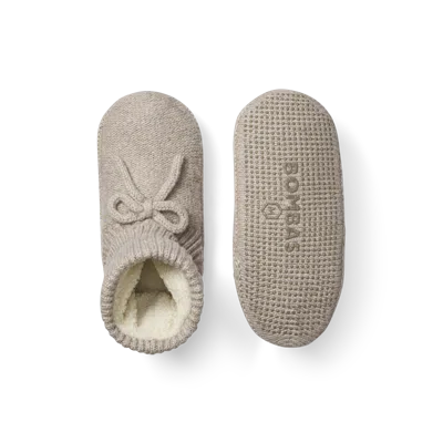 Bombas Bow Gripper Slipper Bootie In Neutral