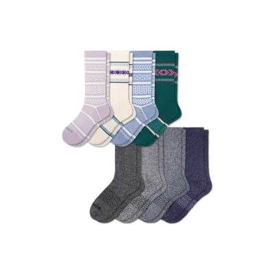 Bombas Calf Sock 8-pack In Fair Isle Marls Mix