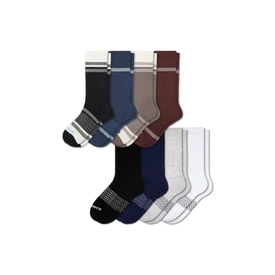 Bombas Calf Sock 8-pack In Fair Isle Solids Mix