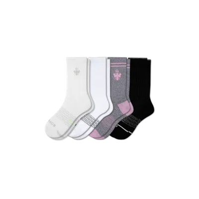 Bombas Calf Sock Starter 4-pack In White Mixed