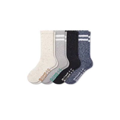 Bombas Chunky Ragg Calf Sock 4-pack In Midnight Meteor Mix
