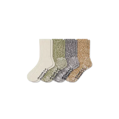 Bombas Chunky Ragg Half Calf Sock 4-pack In Neutral