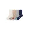 Bombas Chunky Ragg Half Calf Sock 4-pack In Navy Ivory Mix