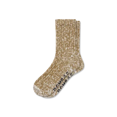 Bombas Chunky Ragg Half Calf Socks In Brown