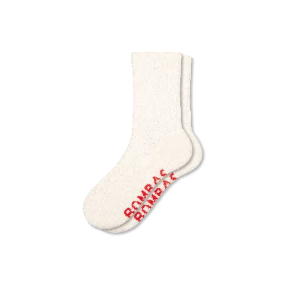 Bombas Chunky Ragg Half Calf Socks In Cream