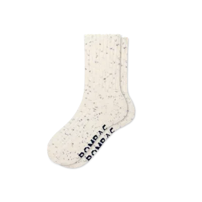 Bombas Chunky Ragg Half Calf Socks In Ivory
