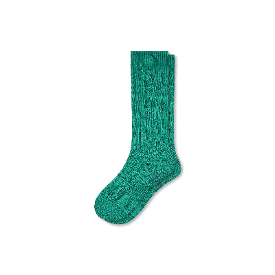 Bombas Classic Rib Calf Socks In Kelly Green
