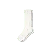 Bombas Classic Rib Calf Socks In Soft White
