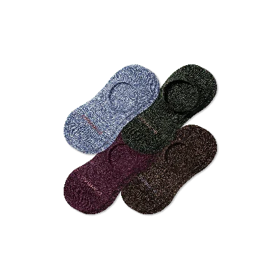 Bombas Cushioned No Show Sock 4-pack In Black Plum Mix