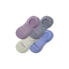 Bombas Cushioned No Show Sock 4-pack In Guava Blue Mix