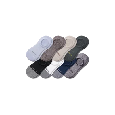 Bombas Cushioned No Show Sock 8-pack In Natural Blue Mix