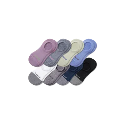Bombas Cushioned No Show Socks 8-pack In Guava Blue Solids Mix