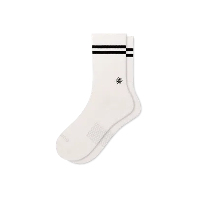 Bombas Daisies Modern Rib Half Calf Socks In White