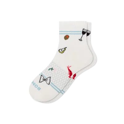 Bombas Dinner Party Quarter Socks In Soft White
