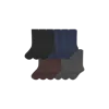Bombas Dress Calf Sock 12-pack In Navy Brown Mix
