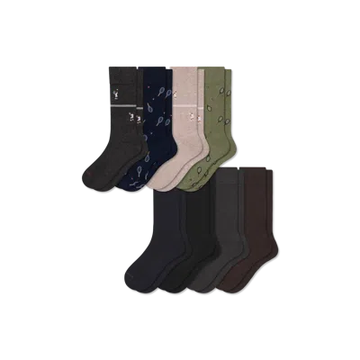Bombas Dress Calf Sock 8-pack In Multi