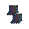 Bombas Dress Calf Sock 8-pack In Navy Cocoa Mix