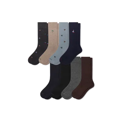 Bombas Dress Calf Sock 8-pack In Multi