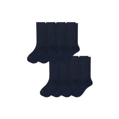 Bombas Dress Calf Sock 8-pack In Navy Mix