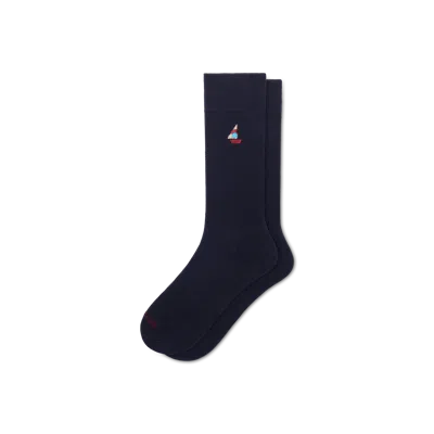 Bombas Dress Calf Socks In Blue