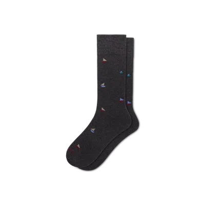 Bombas Dress Calf Socks In Gray