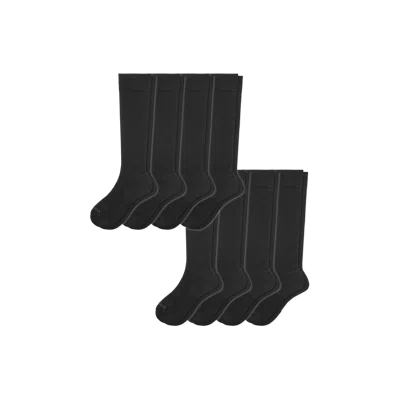 Bombas Dress Knee High Sock 8-pack In Solid Black