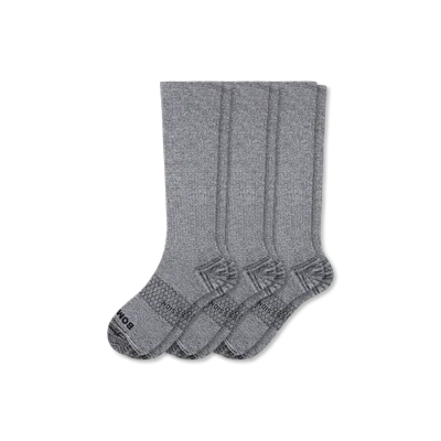 Bombas Everyday Compression Knee High Sock 3-pack (15-20mmhg) In Harbor Grey