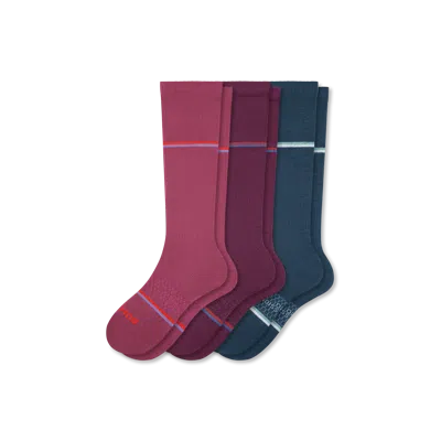 Bombas Everyday Compression Sock 3-pack (15-20mmhg) In Ocean Plum Mix