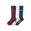 Bombas Everyday Compression Sock 3-pack (15-20mmhg) In Plum Ocean White Mix