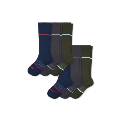 Bombas Everyday Compression Sock 6-pack (15-20mmhg) In Navy Olive