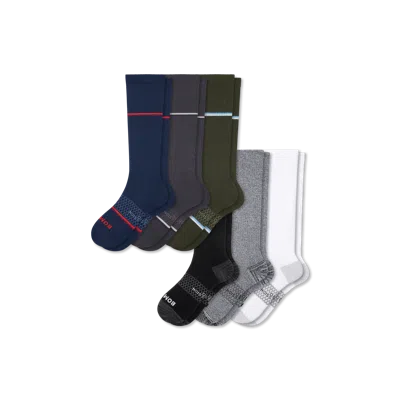 Bombas Everyday Compression Sock 6-pack (15-20mmhg) In Navy Olive Mix